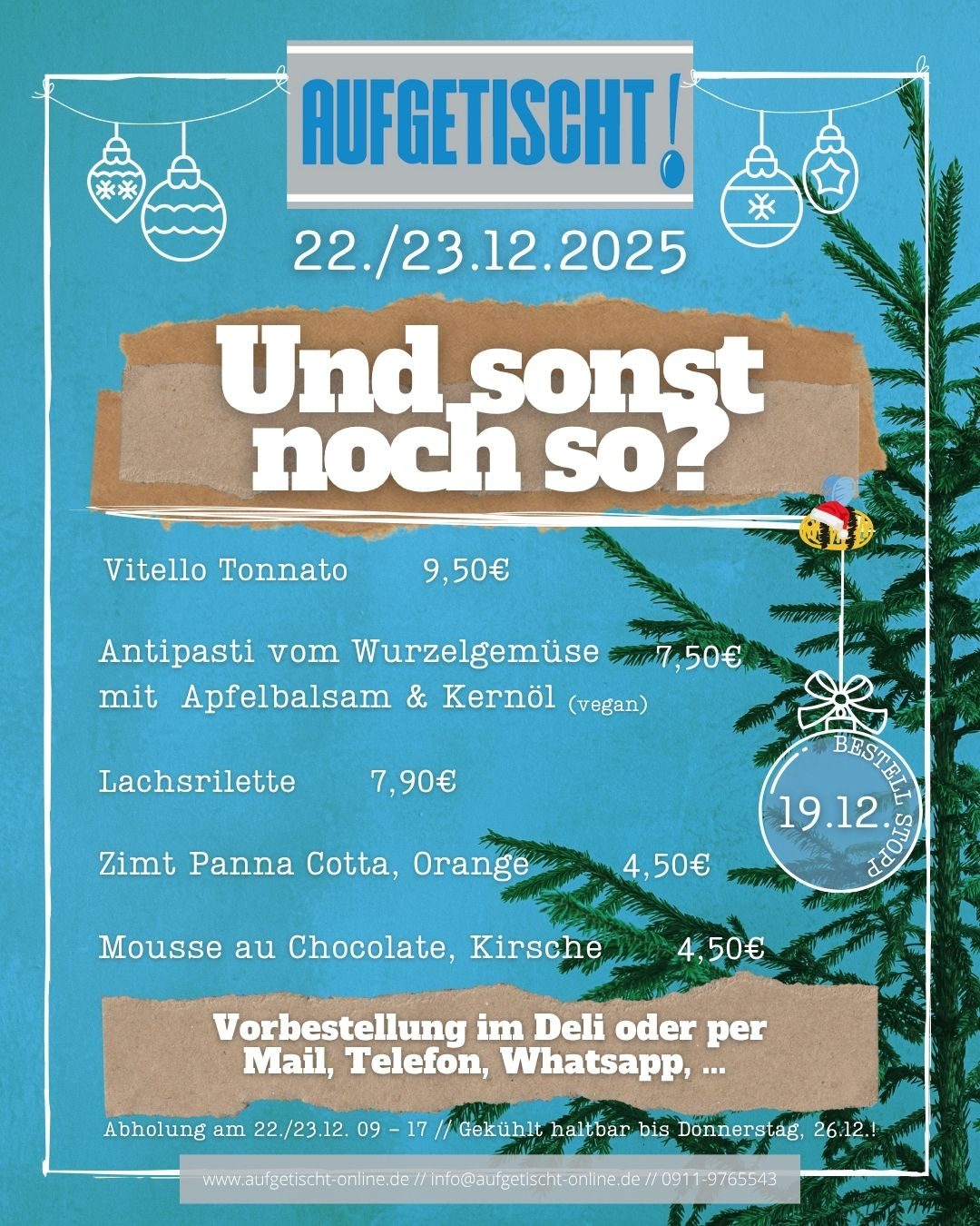 22. und 23.12.2025 ° Und sonst so…