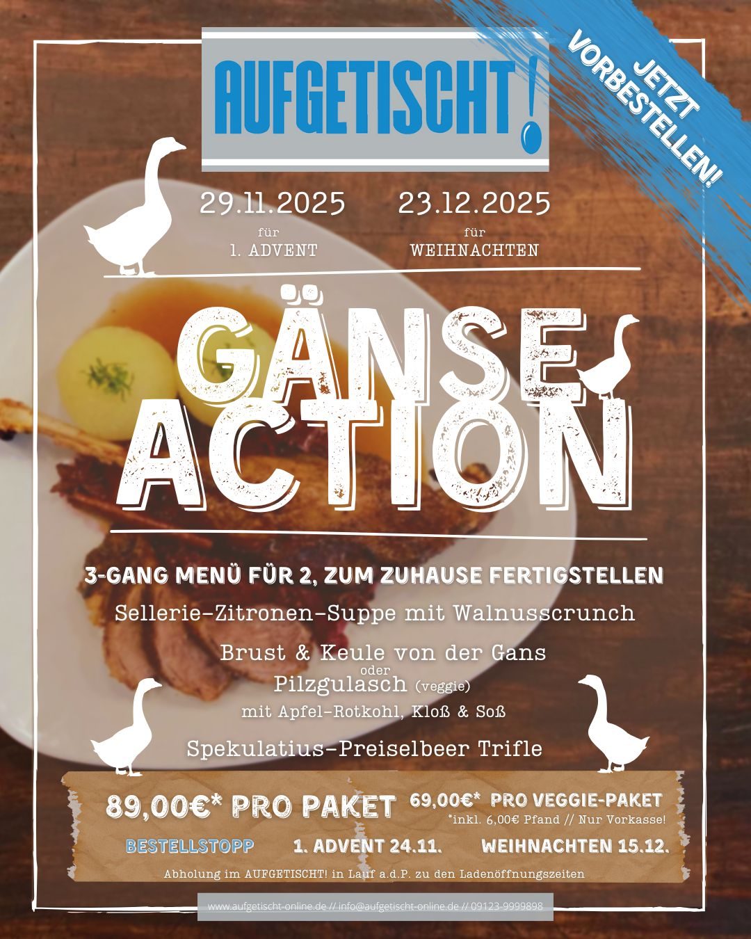29.11. und 23.12. ° Gänse-Action