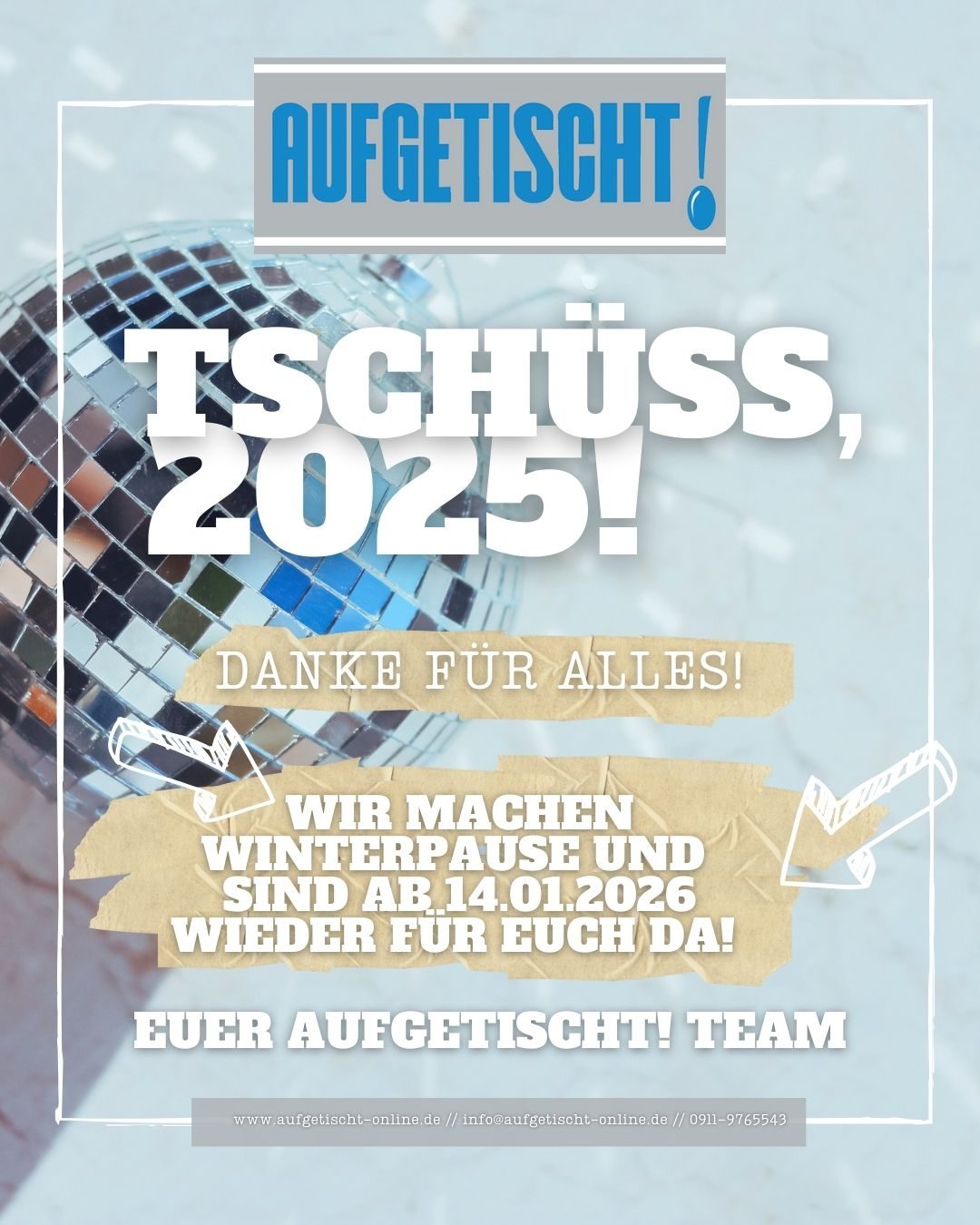 31.12. bis 13.01.2026 ° Winterferien