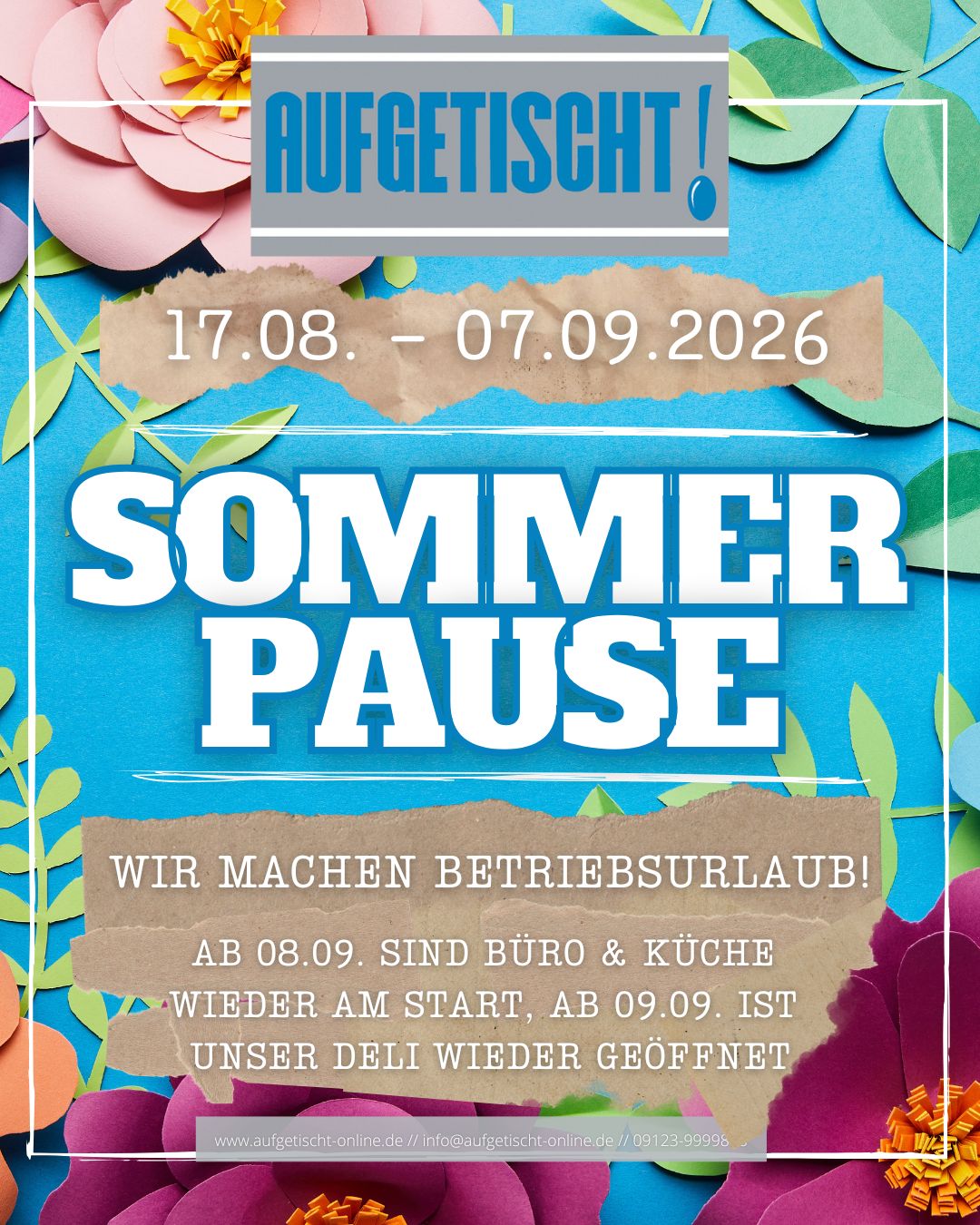 17.08.-07.09.2026 ° Sommerferien